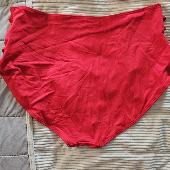 Adore Me Red Strappy Bikini Set 40DD/1XL Bottoms - Picture 6 of 15